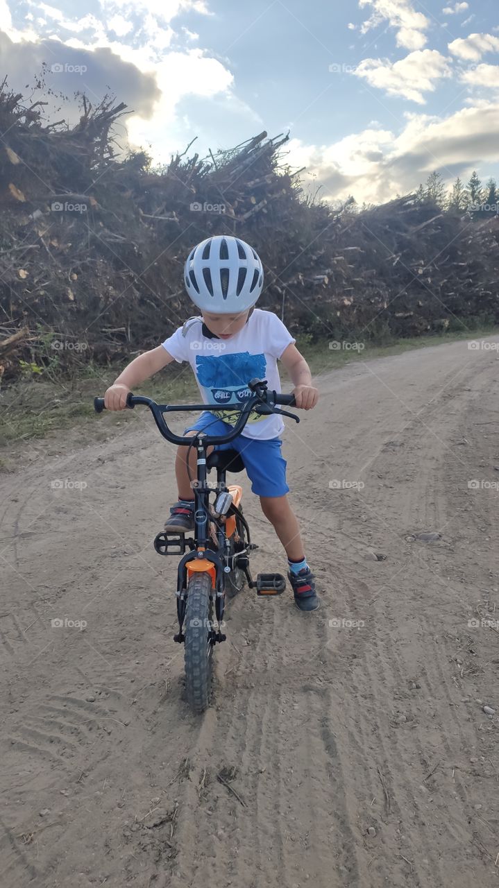 Kid on a bike