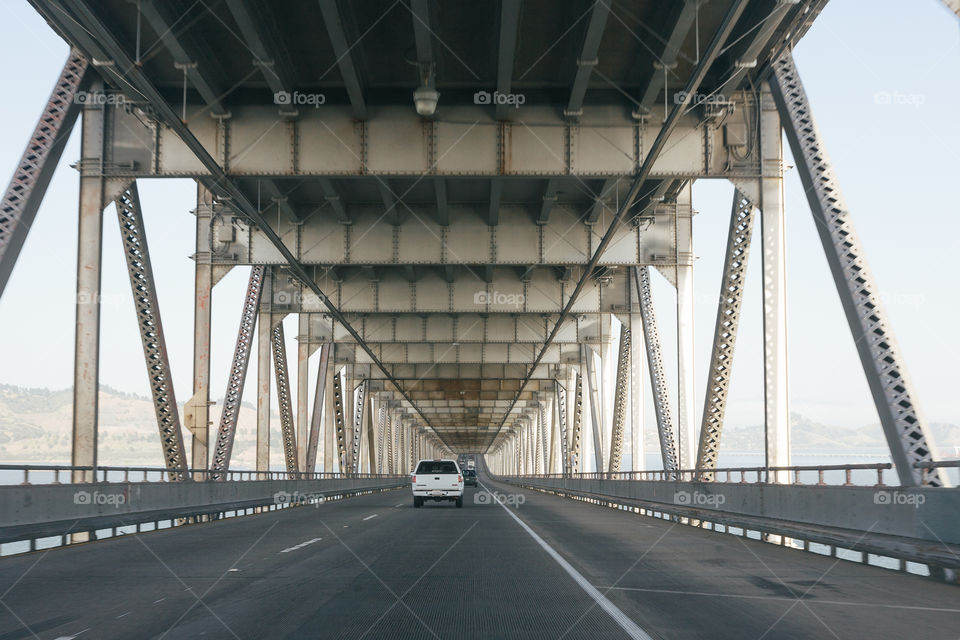 Driving on a two story bridge 