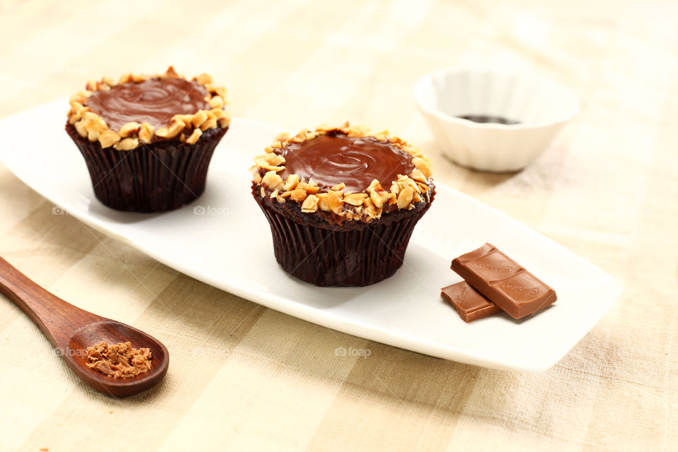 food cup cakes chocolate