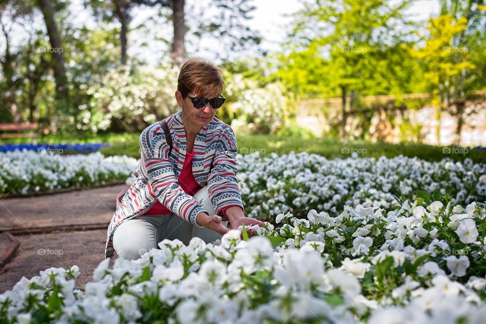 Enjoying the spring flowers