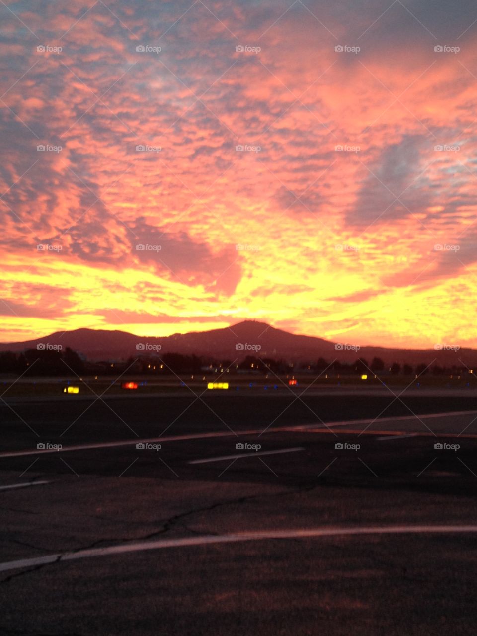 Dawn in Ciampino's airport