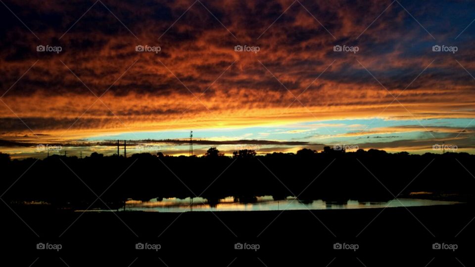 evening. evening on lake Brooklyn