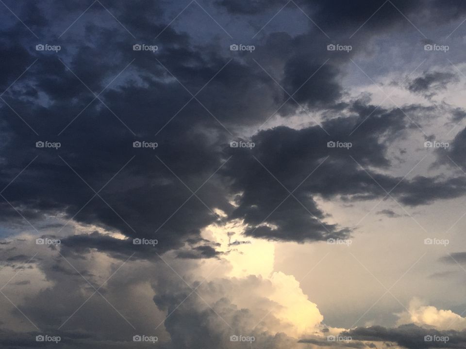 Storm clouds at dusk
