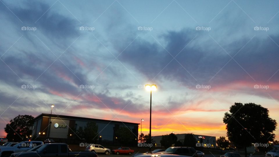 twilight sky. taken in the shopping center close to my town
