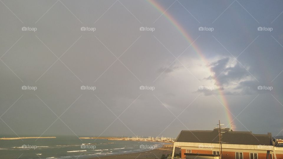 Rainbow ,Pescara,Adriatic Sea,Italy