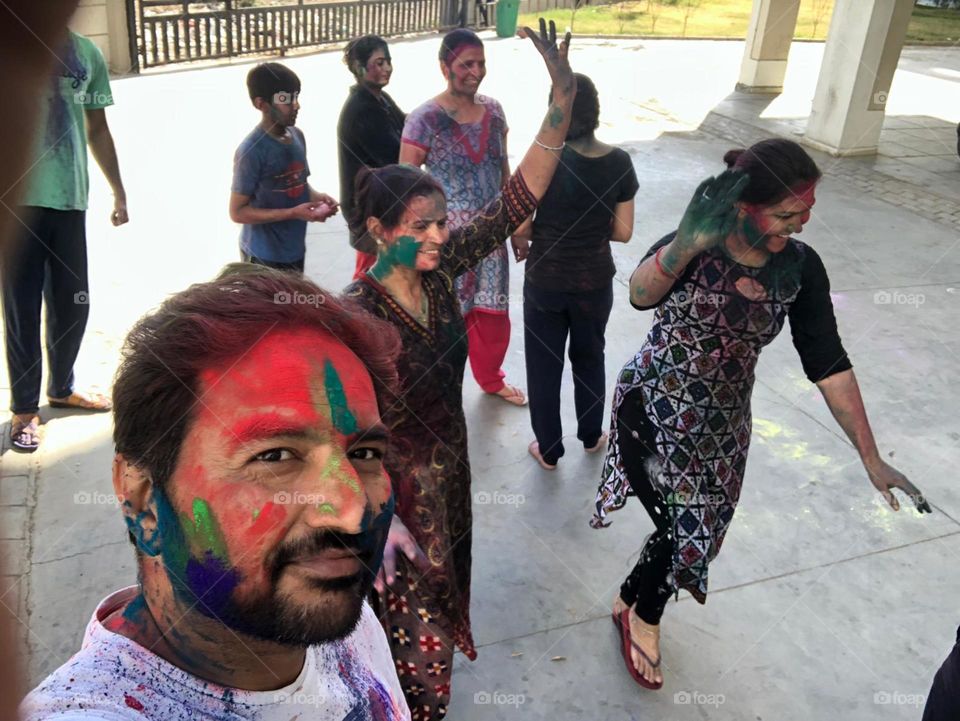 Holi Celebration with family and friends 