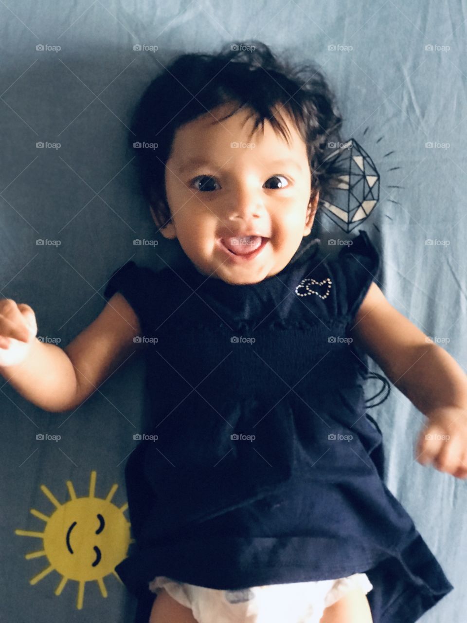 Indian baby girl with cute smile 