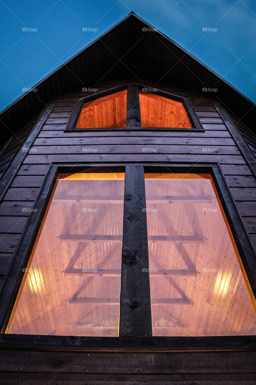 Cabin at dusk