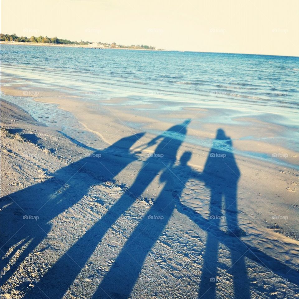 Family on the beach