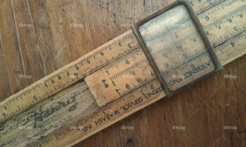 Slide Rule. Old slide rule
