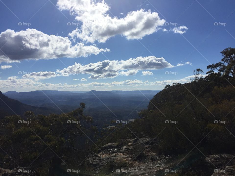 Clouds with mountain 