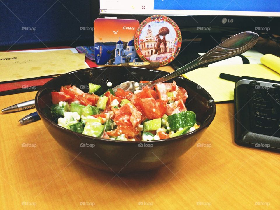 Salad at the office