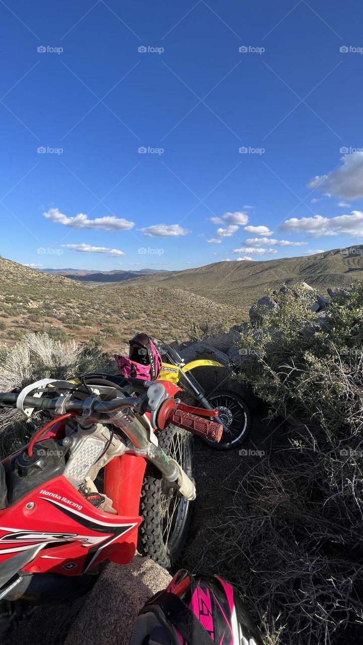 Dirt biking on moon rocks 