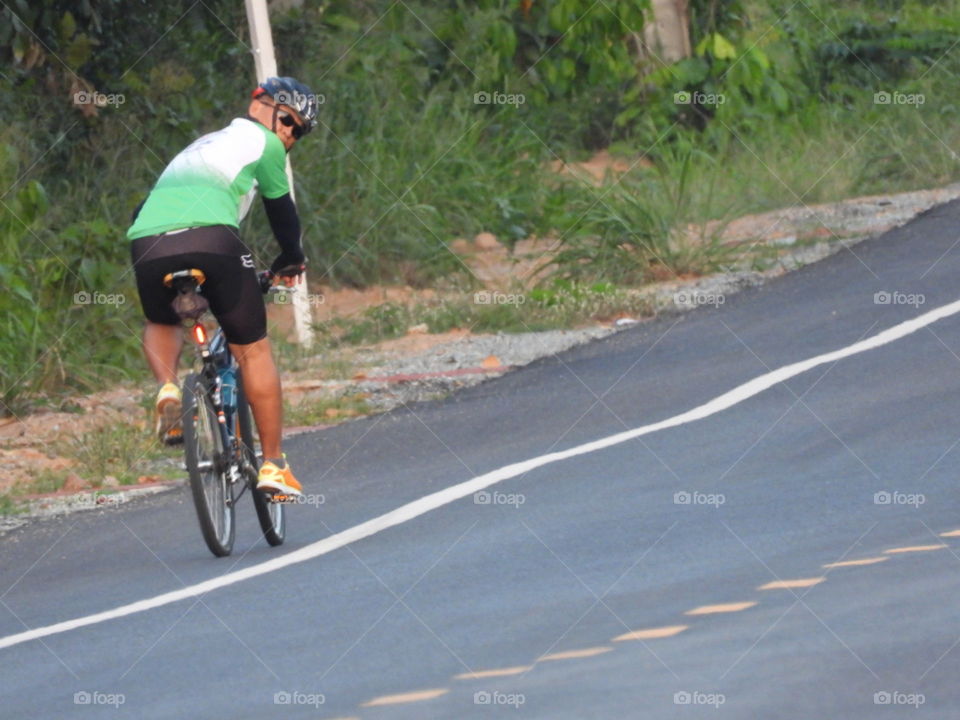 Riding on my bicycle