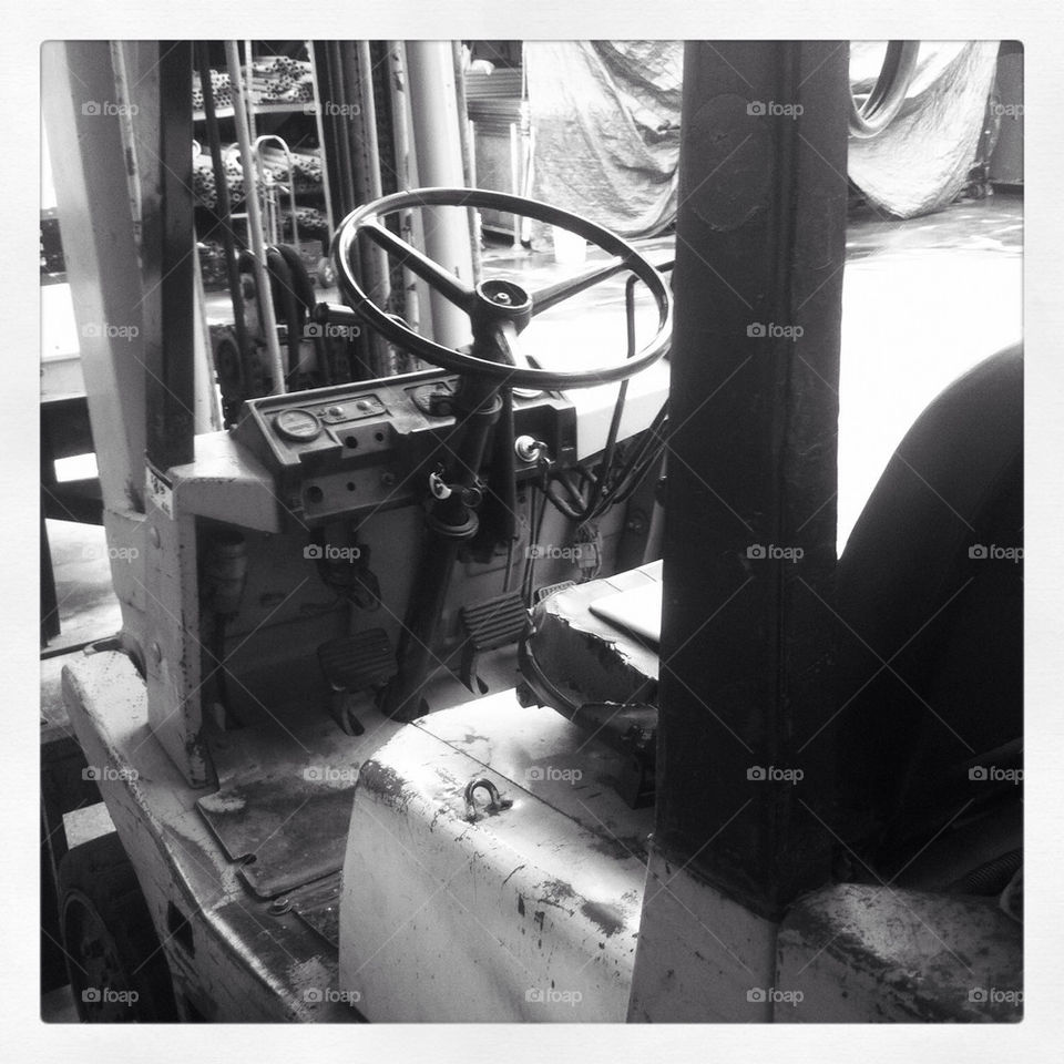 lift black and white machinery forklift by bdesign