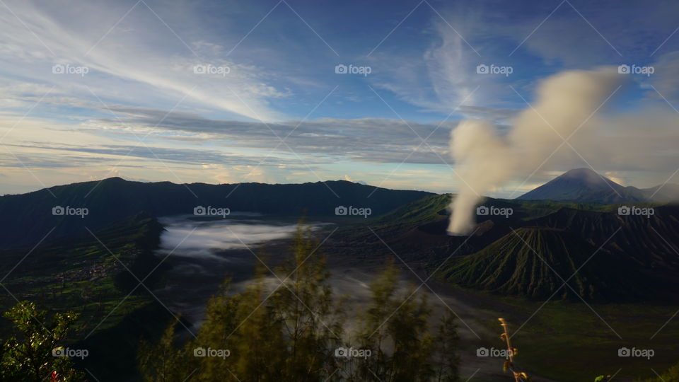 foggy morning on bromo