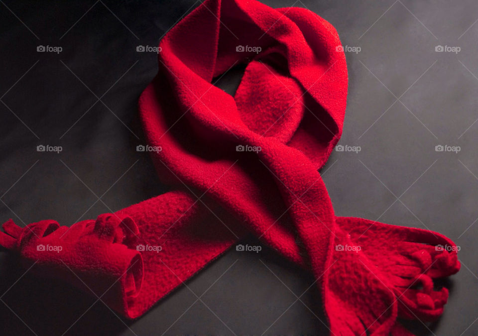 light red fabric scarf by mayakerem