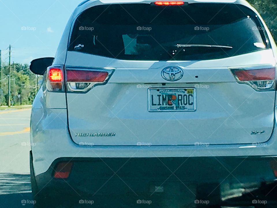 Unique Florida license plate LIME ROC