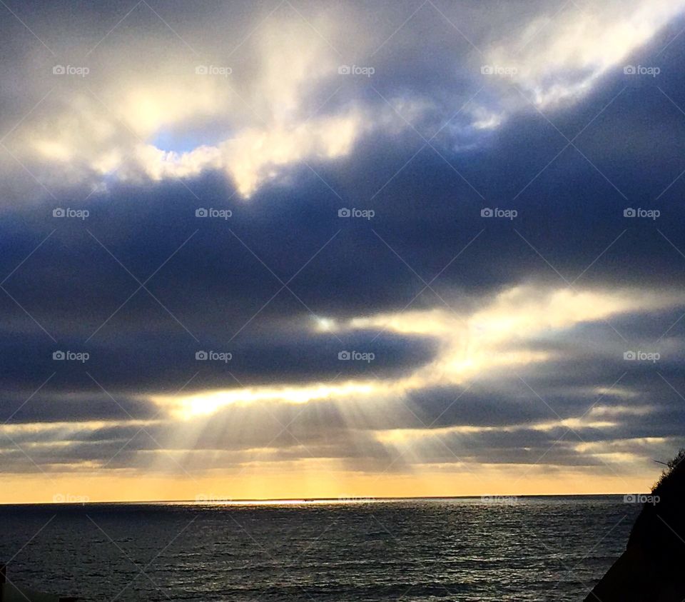 Sunset with dramatic sky