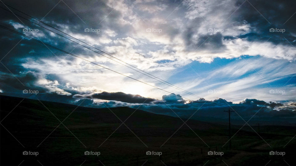 The Golden Colorado Hour. A beautiful Colorado sunset.