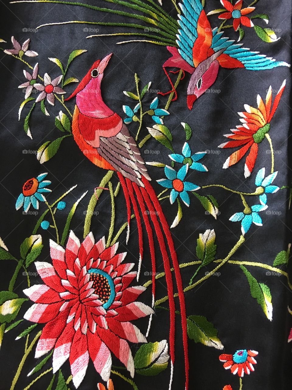 Asian embroidered design 