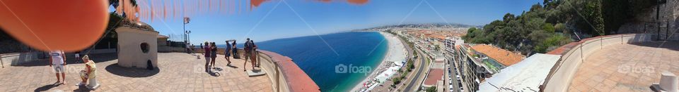 vue panoramique du plage nice