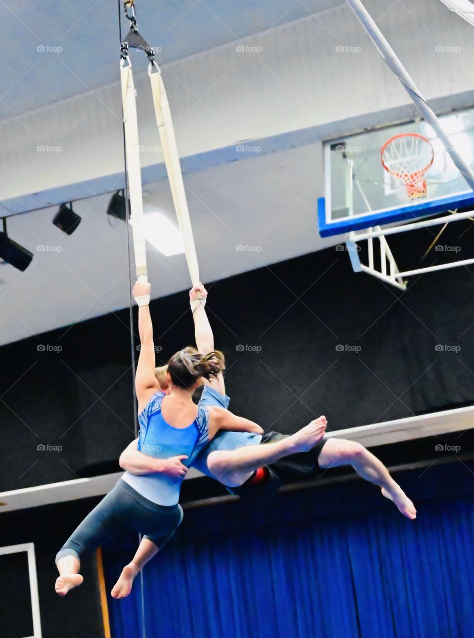 Exercises for the hanging dance, to build muscles for strength to hold for a longer time. 