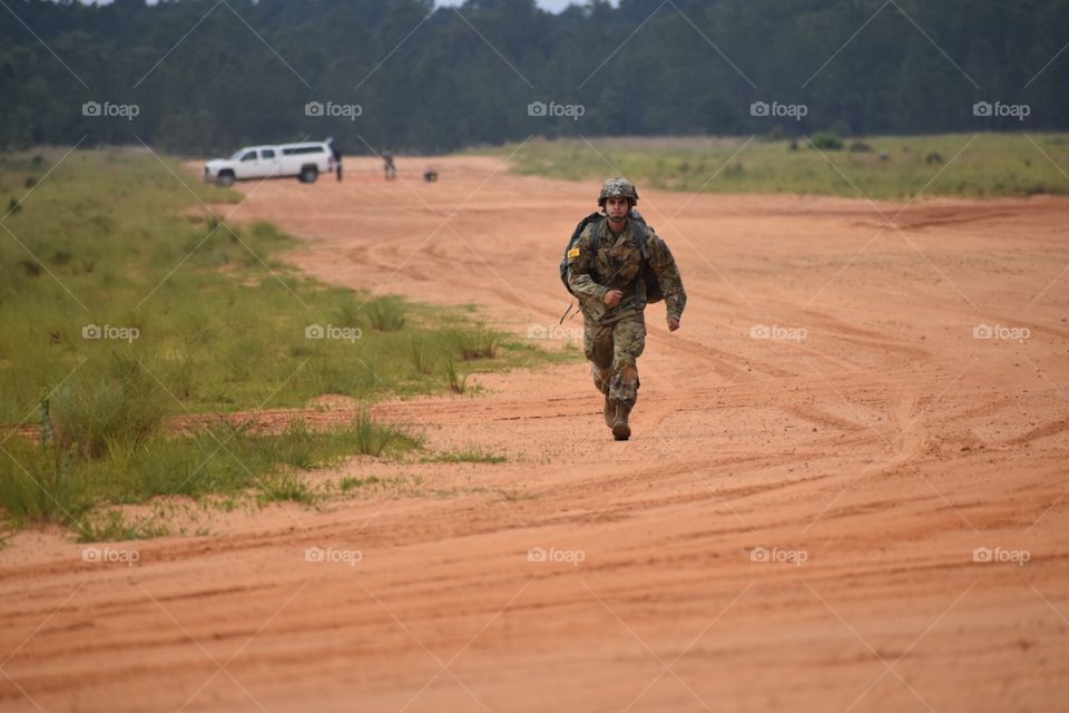 Soldier running 