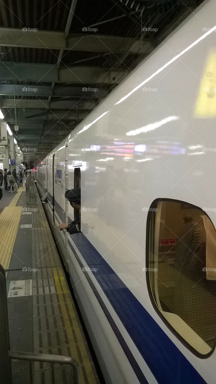 Train waiting in Kyoto station