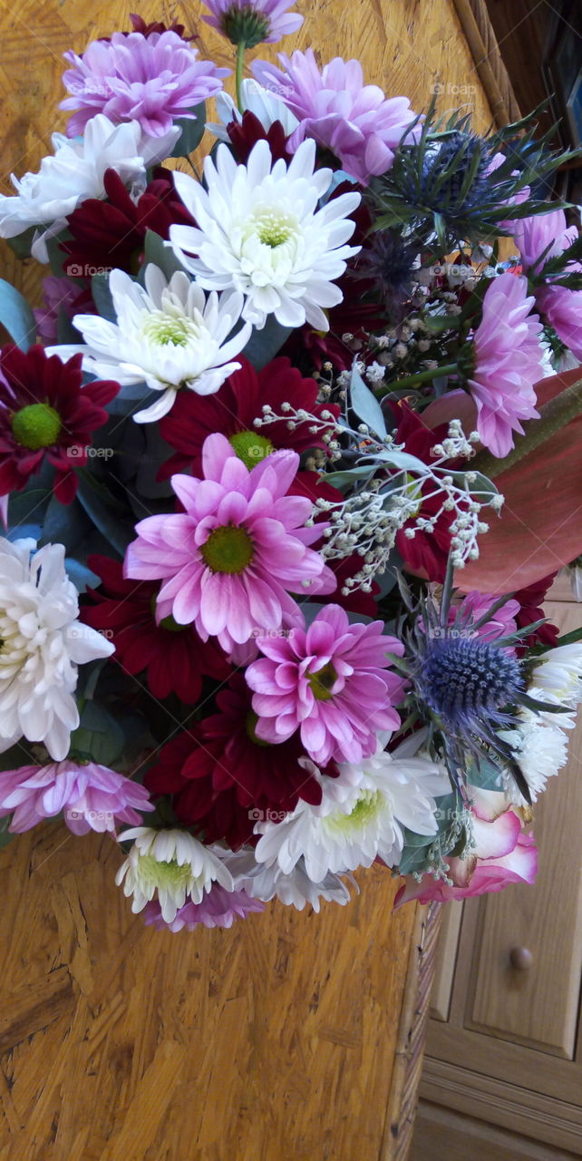 Gorgeous flower arrangement, pale pastel colours