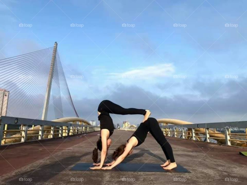 Position yoga outdoor