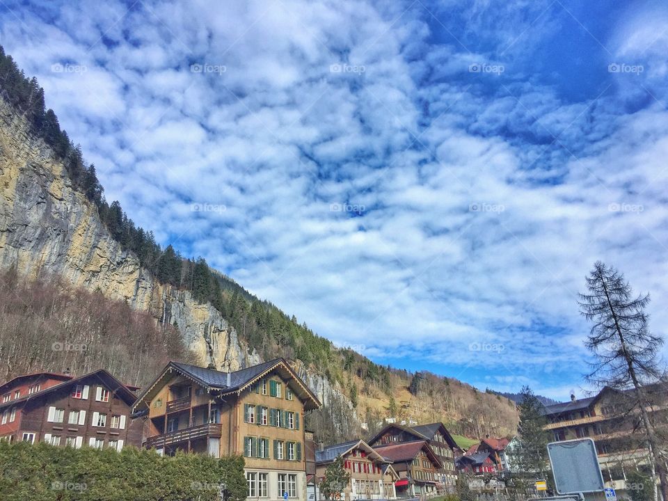 Mountain village landscape 