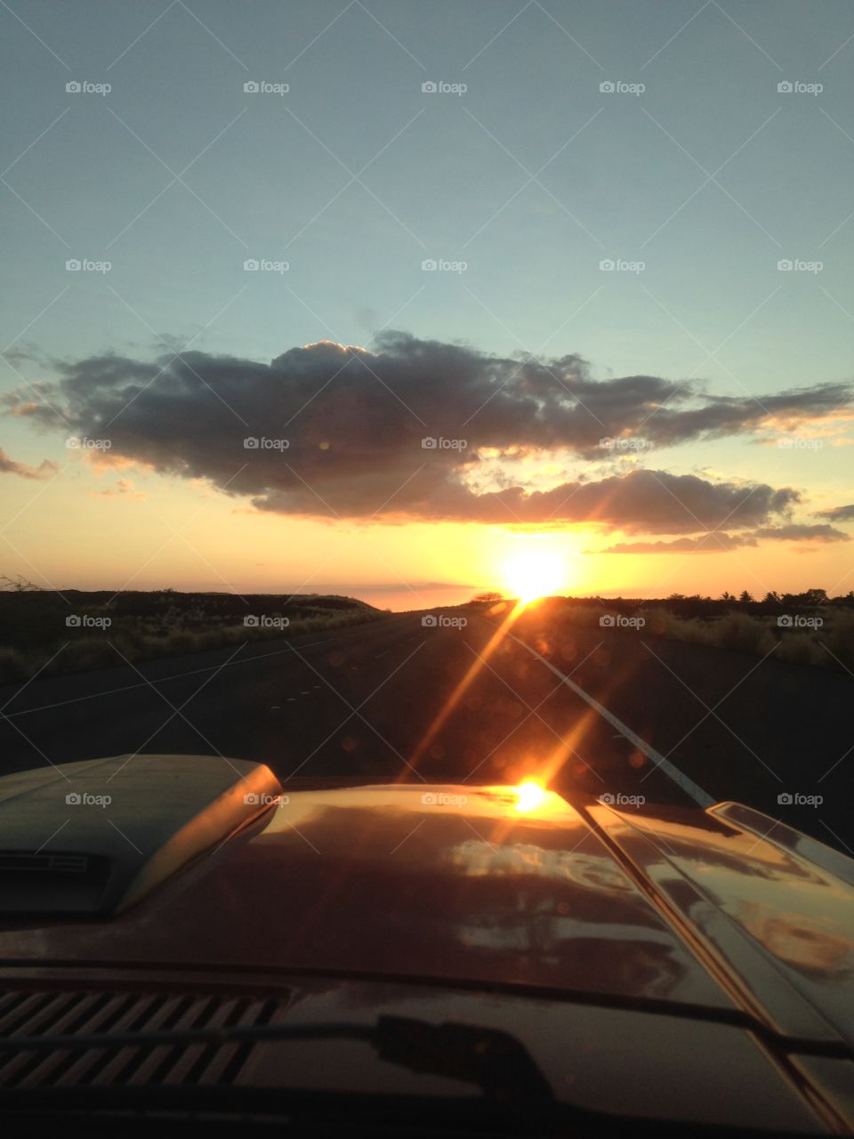 Riding off into the sunset in style - 67 Mustang 