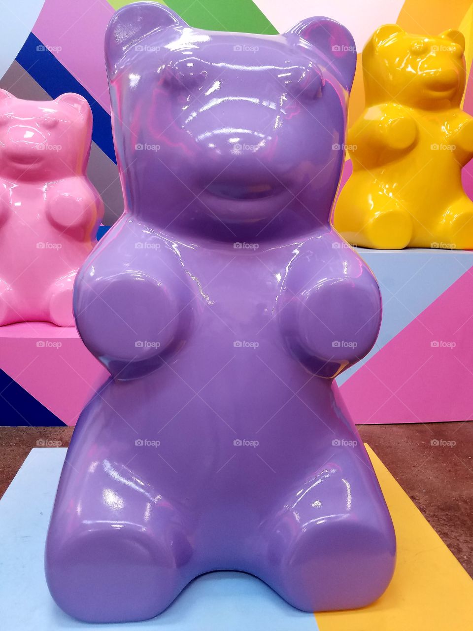 Big colorful toy bears