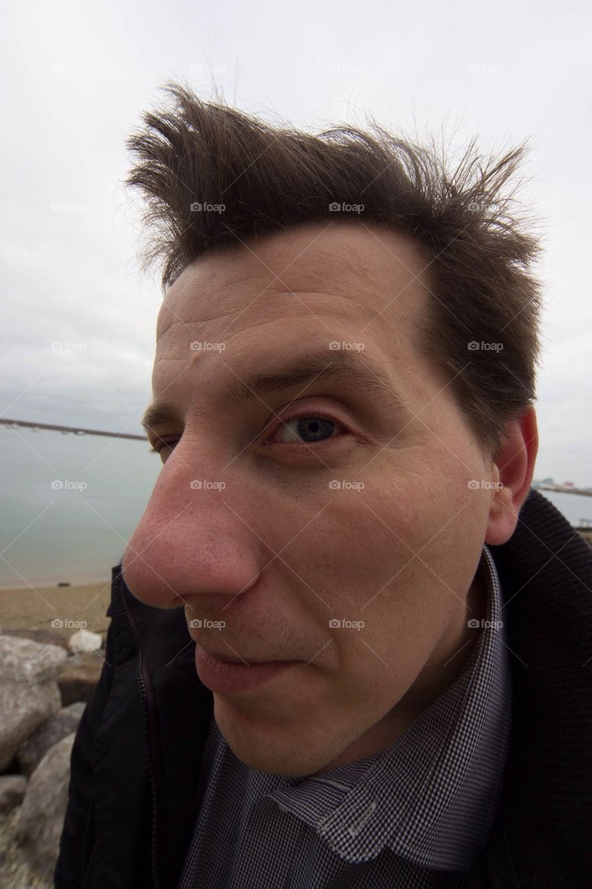 Funny wide angle portrait 