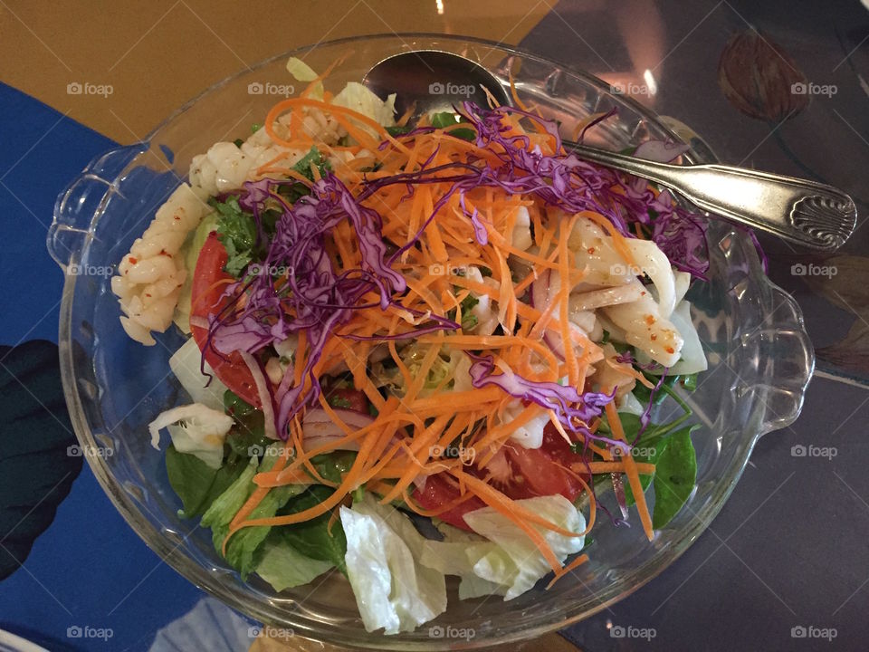 Colorful calamari Salad