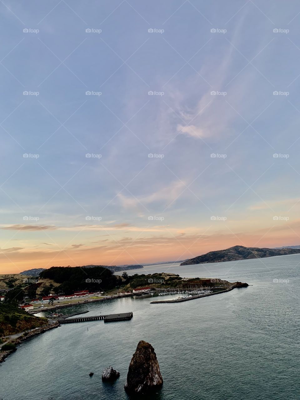 Sunset views from golden gate 