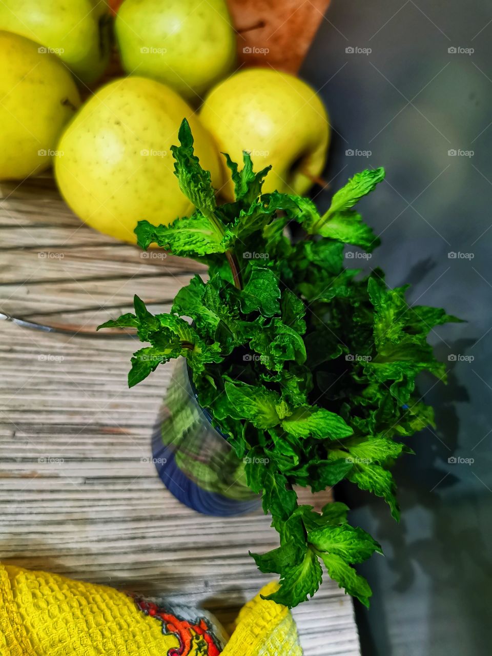 Color abstraction green yellow food