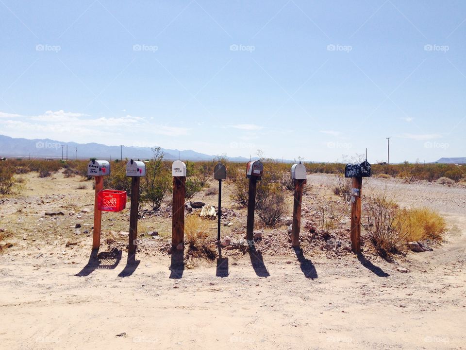 Mailbox in the desert