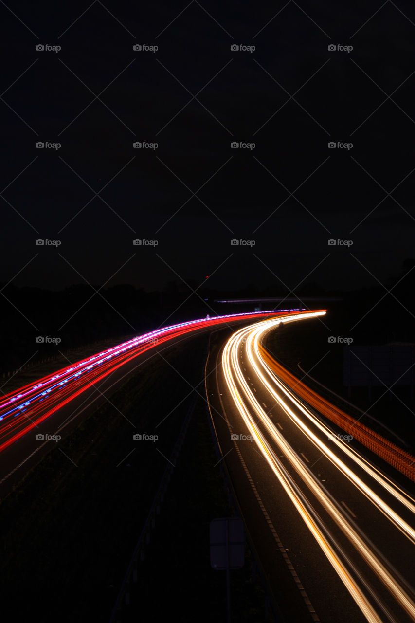 Night light trails