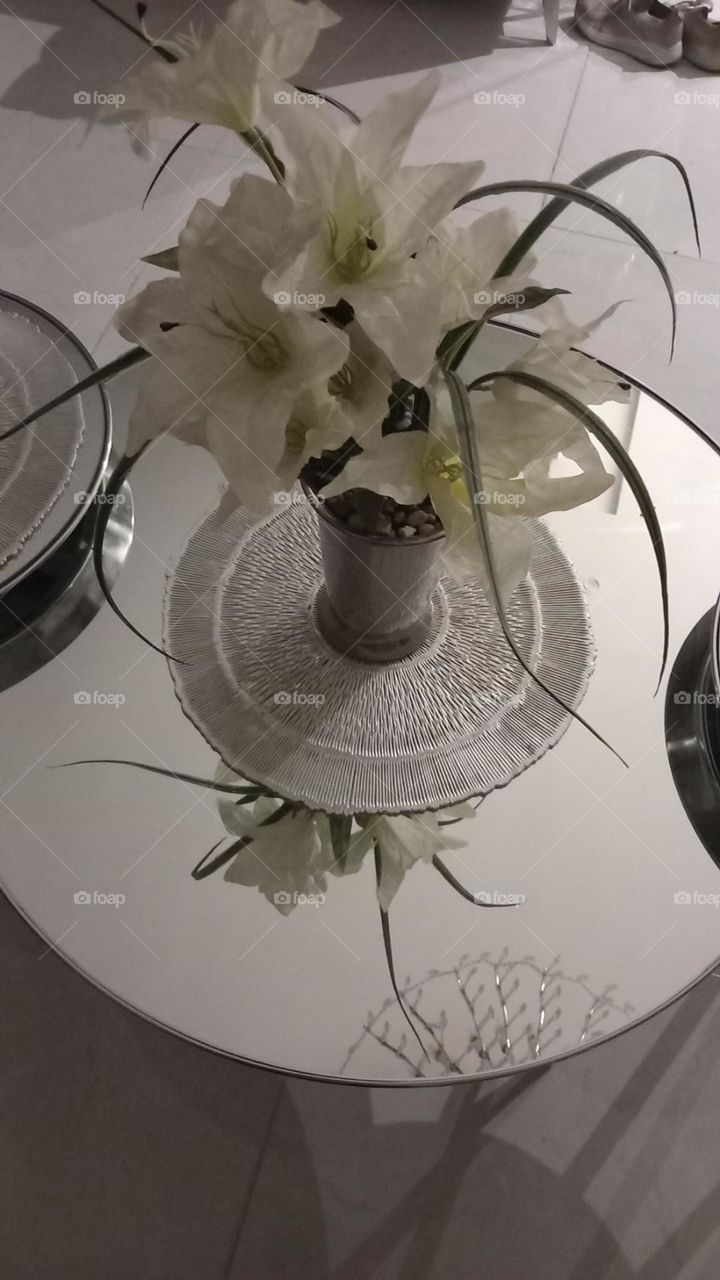 White artificial rose