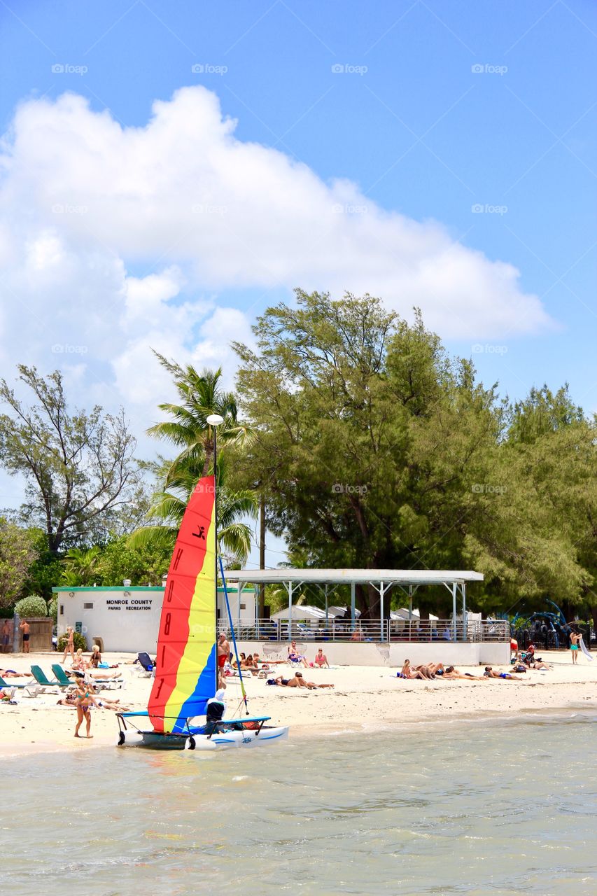 Colorful boat at the beach 