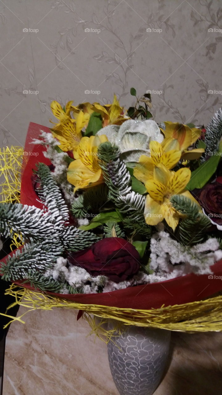 Новогодний букет.Новый год.Рождество.