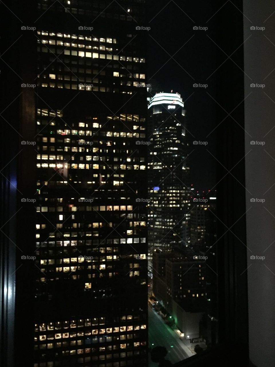 View from the Westin's revolving cocktail lounge - Downtown Los Angeles