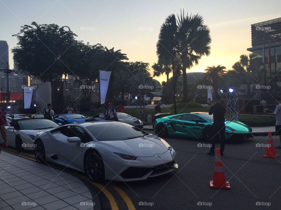 Lamborghini party. Singapore.