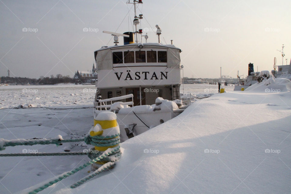 winter stockholm boat sleep by kallek