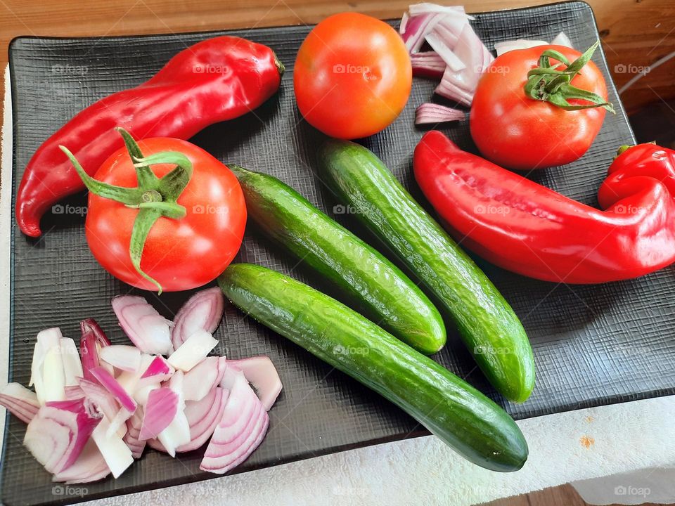 combination of colorful vegetables