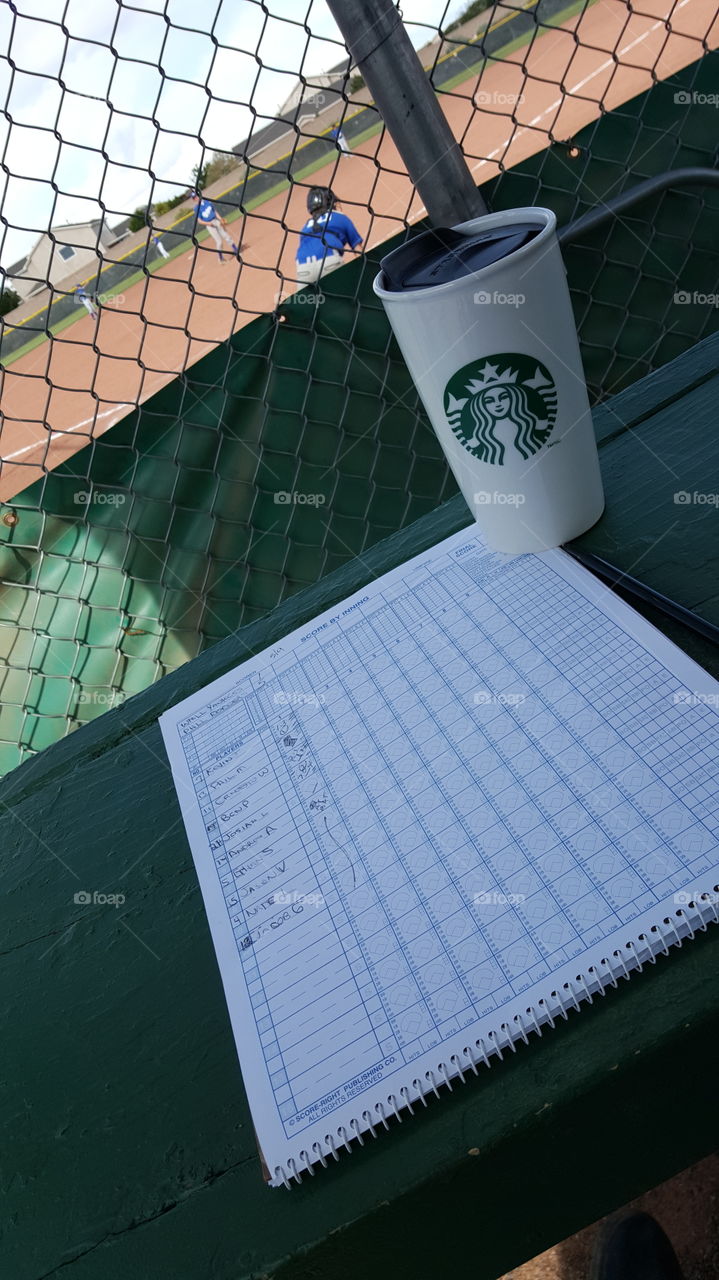 Baseball score book