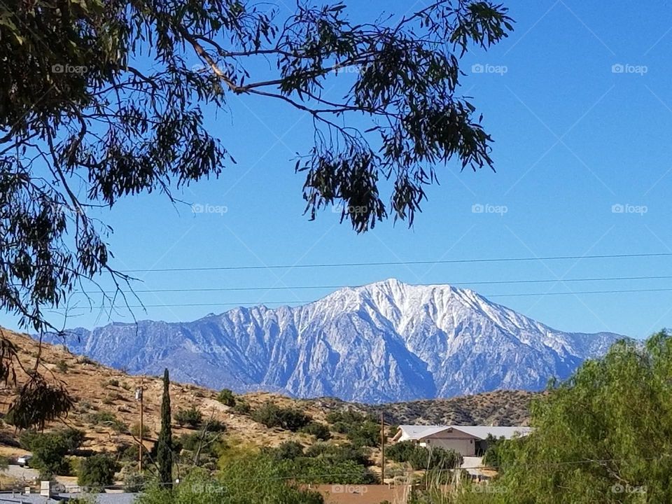 Countryside vs City.
Snowcapped Mountain -Mt. San Jacinto