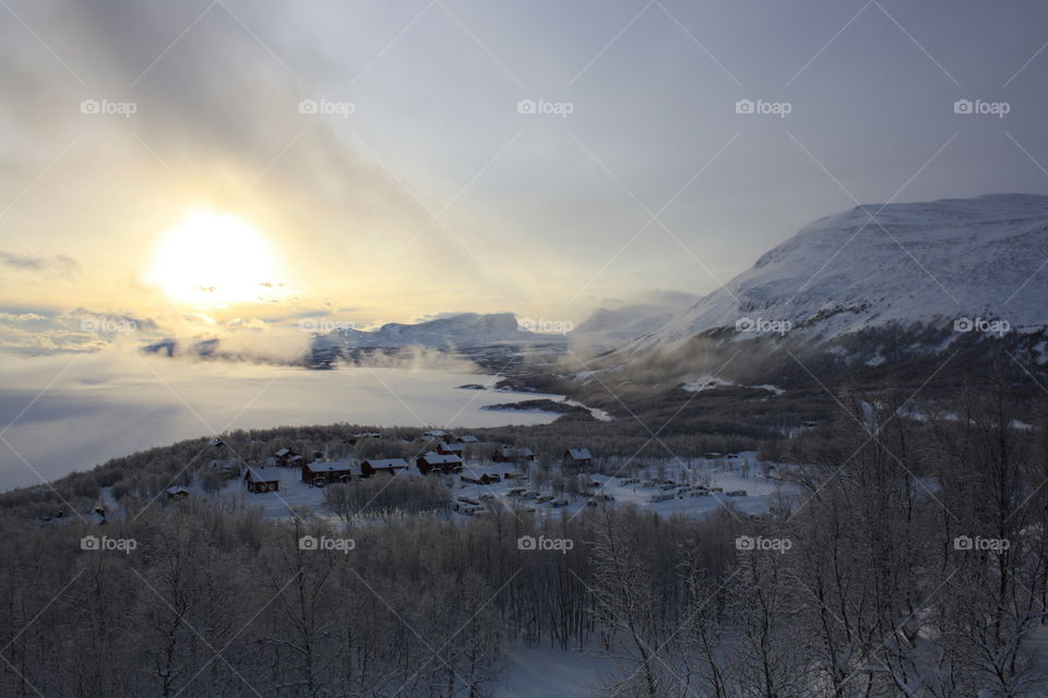 Scenic view of nature in winter